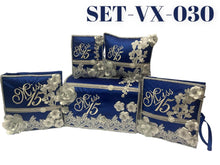 Cargar imagen en el visor de la galería, Quinceañera Set #30, Custom 5pc Set (Mis Quince Años) Kneeling Pillow, Tiara Pillow, Photo Album, Guest Book, Spanish Bible &amp; Money Bags