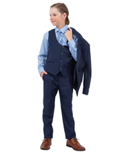 Cargar imagen en el visor de la galería, Boys Navy 5 Pc Stacy Adams Suit SB282-02