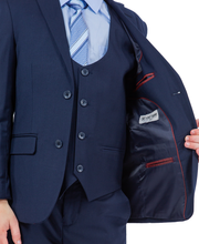 Cargar imagen en el visor de la galería, Boys Navy 5 Pc Stacy Adams Suit SB282-02