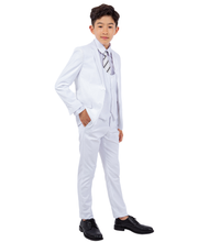 Cargar imagen en el visor de la galería, Boys White 5 Pc Stacy Adams Suit SB282-08
