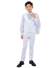 Cargar imagen en el visor de la galería, Boys White 5 Pc Stacy Adams Suit SB282-08