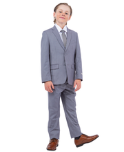 Cargar imagen en el visor de la galería, Boys Mid Grey 5 Pc Stacy Adams Suit SB282-09