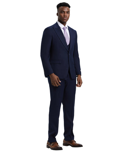 Mens Blue 3pc Stacy Adams Suits SM255H1-11