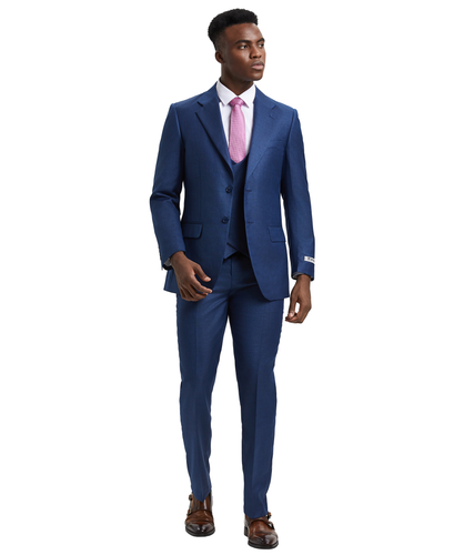 Mens Blue Stacy Adams Suit SM324H1-03