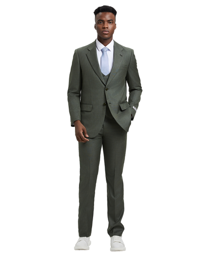 Mens Olive Stacy Adams Suit SM324H1-04