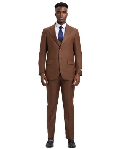 Mens Cognac Stacy Adams Suit SM324H1-06