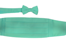 Cargar imagen en el visor de la galería, Men&#39;s Satin Cummerbund Set With Matching Bowtie