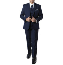 Cargar imagen en el visor de la galería, Boy&#39;s Tazio Classic Fit 5-PC Navy Formal Suit
