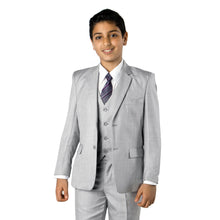 Cargar imagen en el visor de la galería, Boy&#39;s Tazio Classic Fit 5-PC Mid Grey Formal Suit