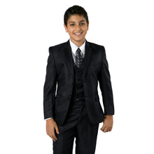 Cargar imagen en el visor de la galería, 5 PC Boy&#39;s Herringbone Suit With Free Matching Shirt &amp; Tie Suits For Boy&#39;s