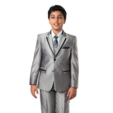 Cargar imagen en el visor de la galería, Tazio Silver Grey Formal Suits For Boys
