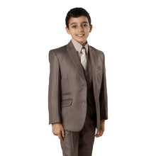 Cargar imagen en el visor de la galería, 5-PC Boy&#39;s Solid Suit with Matching Shirt &amp; Tie Suits For Boy&#39;s