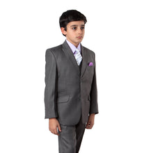 Cargar imagen en el visor de la galería, 5-PC Boy&#39;s Solid Suit with Matching Shirt &amp; Tie Suits For Boy&#39;s