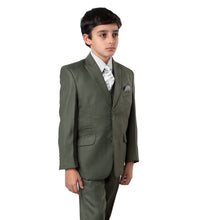 Cargar imagen en el visor de la galería, 5-PC Boy&#39;s Solid Suit with Matching Shirt &amp; Tie Suits For Boy&#39;s