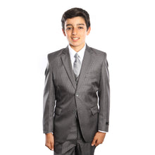 Cargar imagen en el visor de la galería, 5-Pc Boy&#39;s Houndstooth Boys Suit With Matching Shirt &amp; Tie Suits For Boy&#39;s