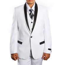 Cargar imagen en el visor de la galería, Tazio White / Black Formal Suits For Boys