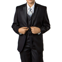 Cargar imagen en el visor de la galería, Solid Suit W Satin Trim Jacket Suits For Boy&#39;s