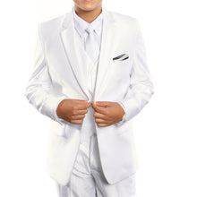 Cargar imagen en el visor de la galería, Sharkskin Boys Suit With Free Matching Shirt &amp; Tie Suits For Boy&#39;s