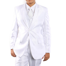 Cargar imagen en el visor de la galería, Sharkskin Boys Suit With Free Matching Shirt &amp; Tie Suits For Boy&#39;s