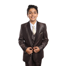 Cargar imagen en el visor de la galería, Tazio Brown Formal Suits For Boys
