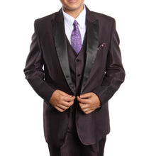 Cargar imagen en el visor de la galería, Tazio Plum Formal Suits For Boys
