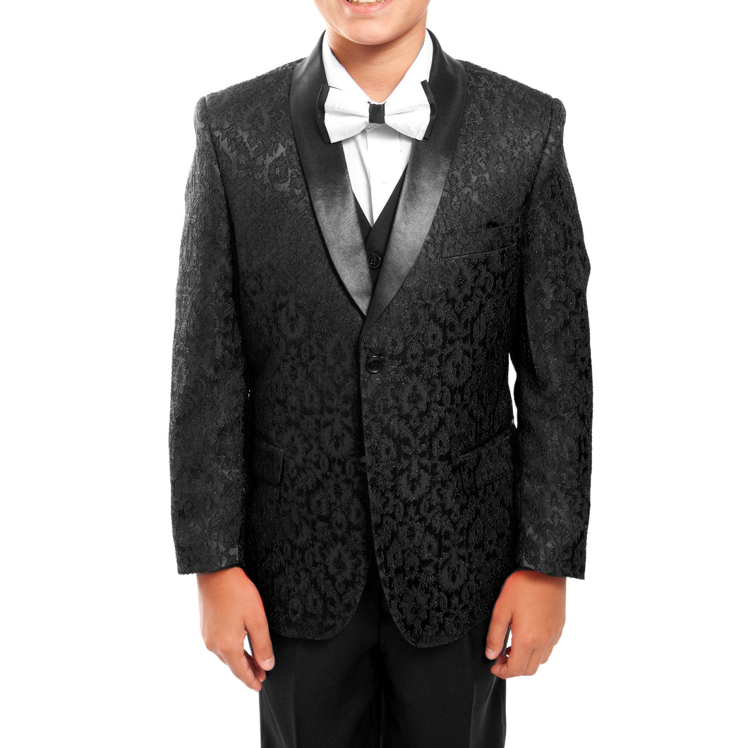 Tazio Black / Black Formal Suits For Boys