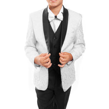 Cargar imagen en el visor de la galería, Tazio White / Black Formal Suits For Boys