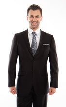 Cargar imagen en el visor de la galería, Black 2-PC Slim Fit Performance Stretch Suits For Men