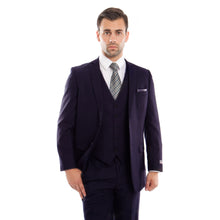 Cargar imagen en el visor de la galería, Navy 3-PC Slim Fit Stretch Suits For Men