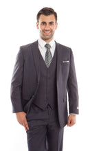 Cargar imagen en el visor de la galería, Gray 3-PC Slim Fit Stretch Suits For Men