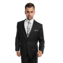 Cargar imagen en el visor de la galería, Men&#39;s Modern Fit Black Solid 2-PC Suit