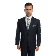 Cargar imagen en el visor de la galería, Men&#39;s Modern Fit Dark Navy Solid 2-PC Suit