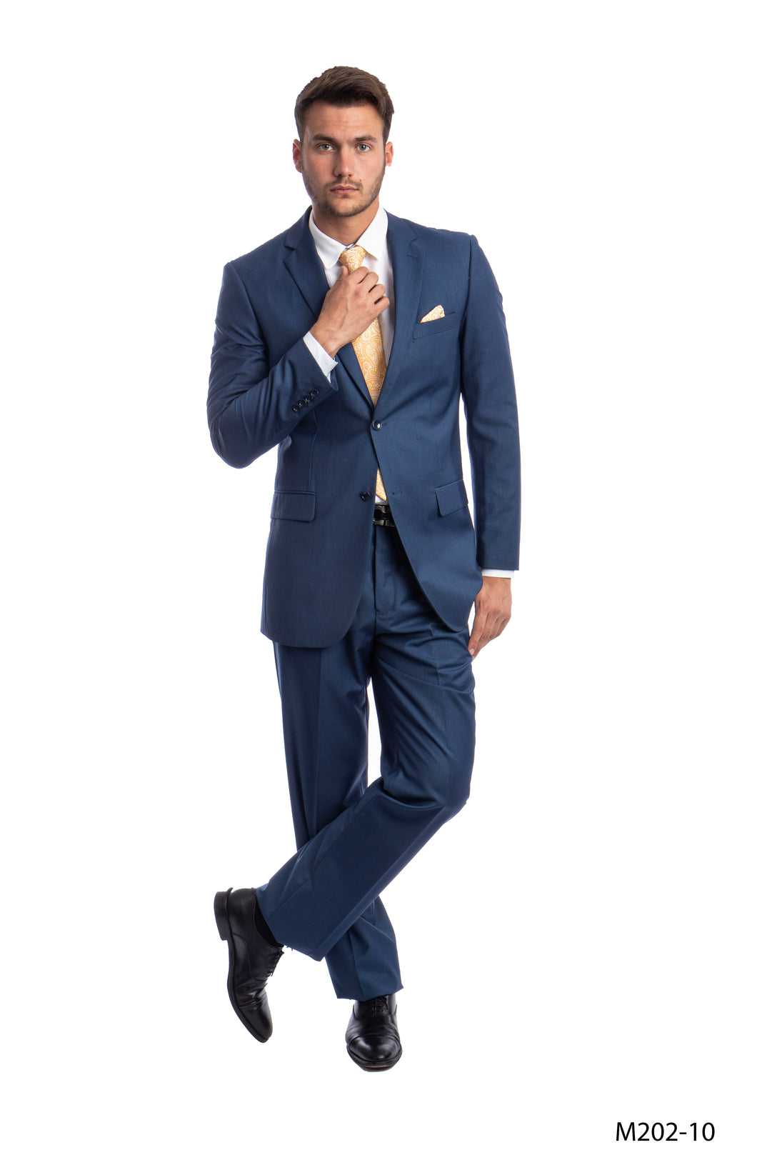 Men's Modern Fit Indigo Solid 2-PC Suit