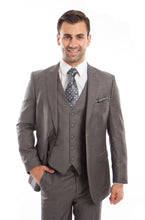 Cargar imagen en el visor de la galería, Gray 3-PC Slim Fit Stretch Suits For Men