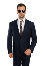 Cargar imagen en el visor de la galería, Navy 2-PC Modern Fit Suits Suits For Men