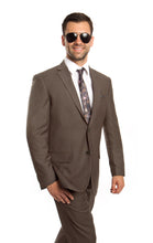 Cargar imagen en el visor de la galería, Taupe 2-PC Modern Fit Suits Suits For Men