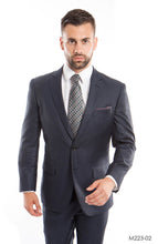 Cargar imagen en el visor de la galería, Dk. Blue Solid 2-PC Modern Fit Suits For Men