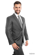 Cargar imagen en el visor de la galería, Gray Solid 2-PC Modern Fit Suits For Men