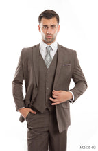 Cargar imagen en el visor de la galería, Navy 3-PC Slim Fit Stretch Suits For Men