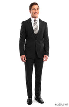 Cargar imagen en el visor de la galería, Black Solid 3-PC Ultra Slim Fit Suits For Men