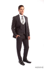 Cargar imagen en el visor de la galería, Gray Solid 3-PC Ultra Slim Fit Suits For Men