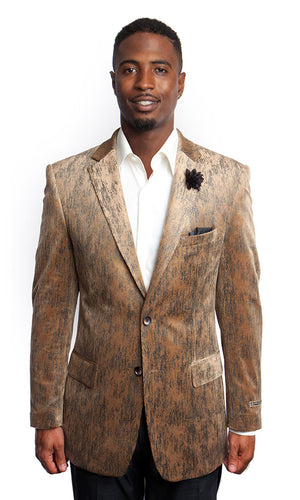 Tan/Brown Empire Show Blazers Formal Dinner Suit Jackets For Men ME175-01