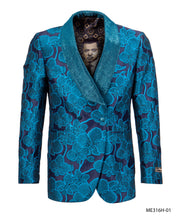 Cargar imagen en el visor de la galería, Turquoise Empire Show Blazers Formal Dinner Suit Jackets For Men ME316H-01