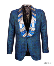 Cargar imagen en el visor de la galería, Turquoise Empire Show Blazers Formal Dinner Suit Jackets For Men ME316H-01