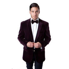 Cargar imagen en el visor de la galería, Velvet Regular Modern Fit Mens Blazer Jacket For Men