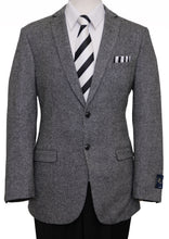 Cargar imagen en el visor de la galería, Mens Wool Two Button Solid Textured Notch Lapel Sports Coat Blazer Jacket
