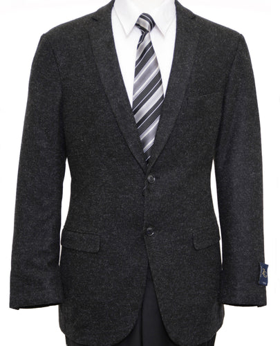 Mens Wool Two Button Solid Notch Lapel Sports Coat Blazer Jacket