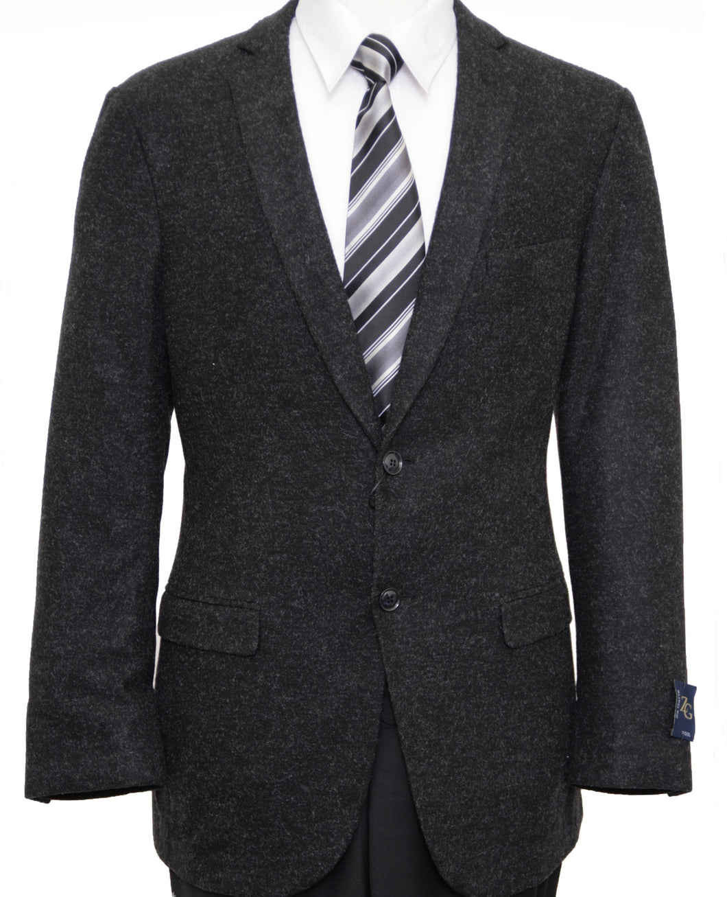 Mens Wool Two Button Solid Notch Lapel Sports Coat Blazer Jacket