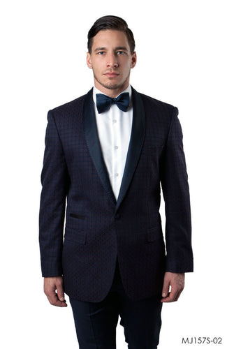 Blue / Burgundy Jackets For Men Jacket Suits For All Ocassions MJ157S-02