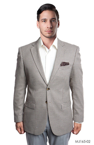 Black / OffWhite Jackets For Men Jacket Suits For All Ocassions MJ165-02